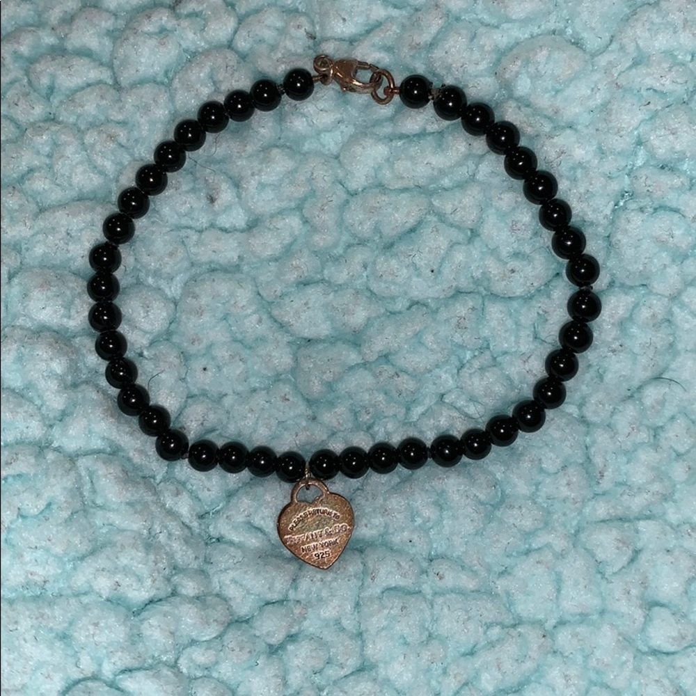 black beaded tiffany bracelet